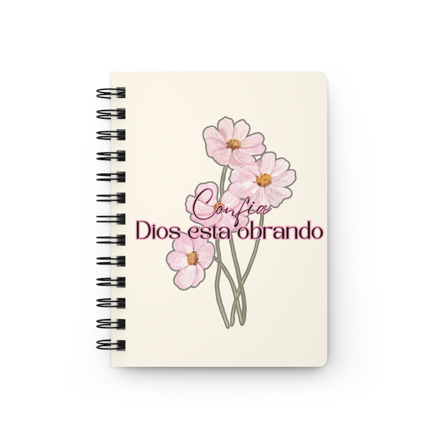 Spiral Journal — Libreta Devocional “Fe que Florece” – Confía, Dios está obrando
