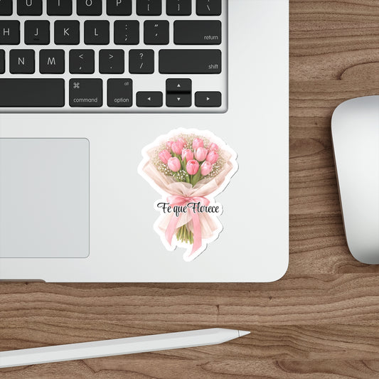 Sticker “Fe que Florece” – Inspiración Cristiana Floral 🌷