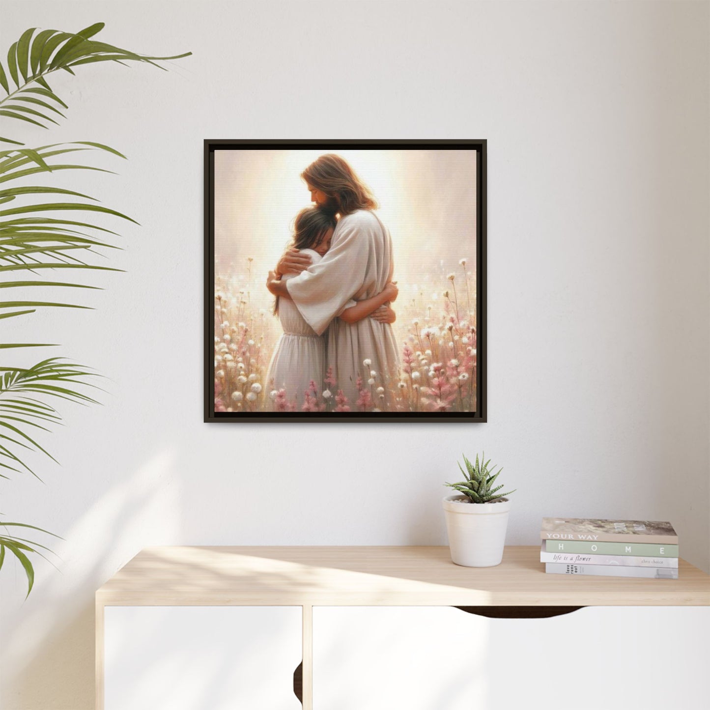 Framed Matte Canvas Print —“En Sus Brazos Florezco”