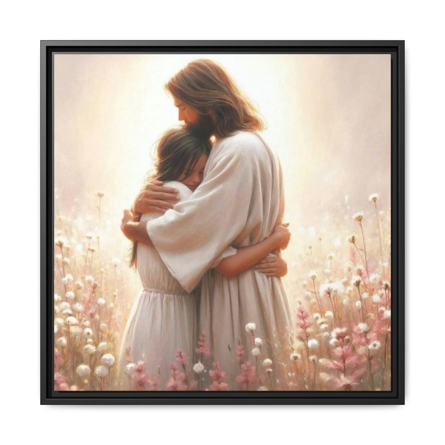 Framed Matte Canvas Print —“En Sus Brazos Florezco”