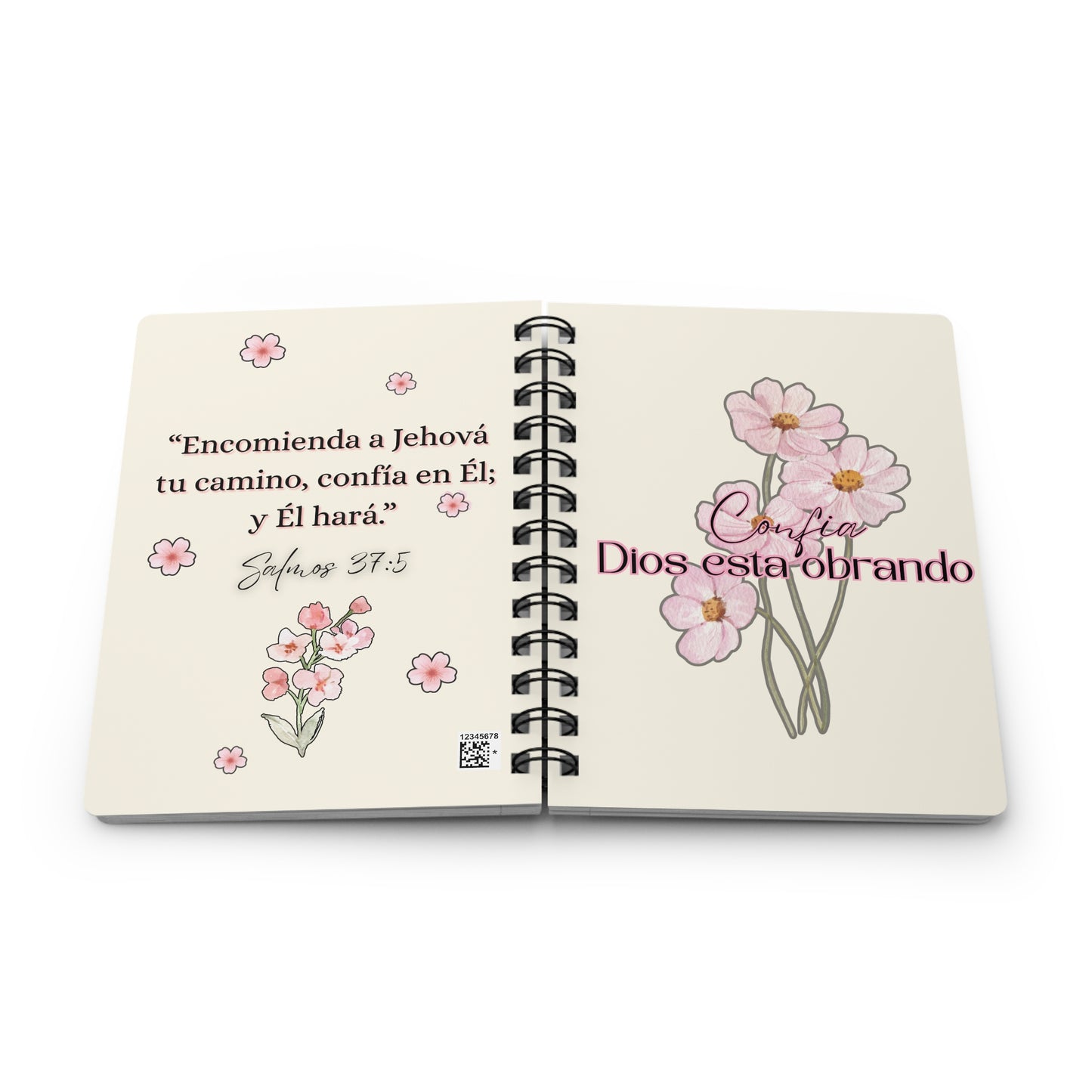 Spiral Journal — Libreta Devocional “Fe que Florece” – Confía, Dios está obrando