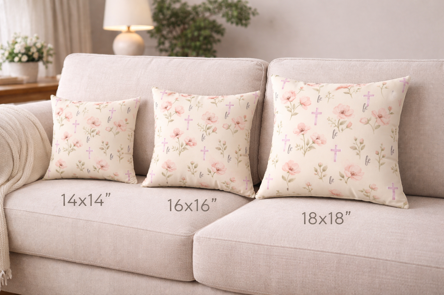 Cojín Decorativo - Fe que florece | Poliester