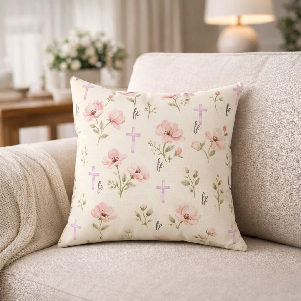 Cojín Decorativo - Fe que florece | Poliester