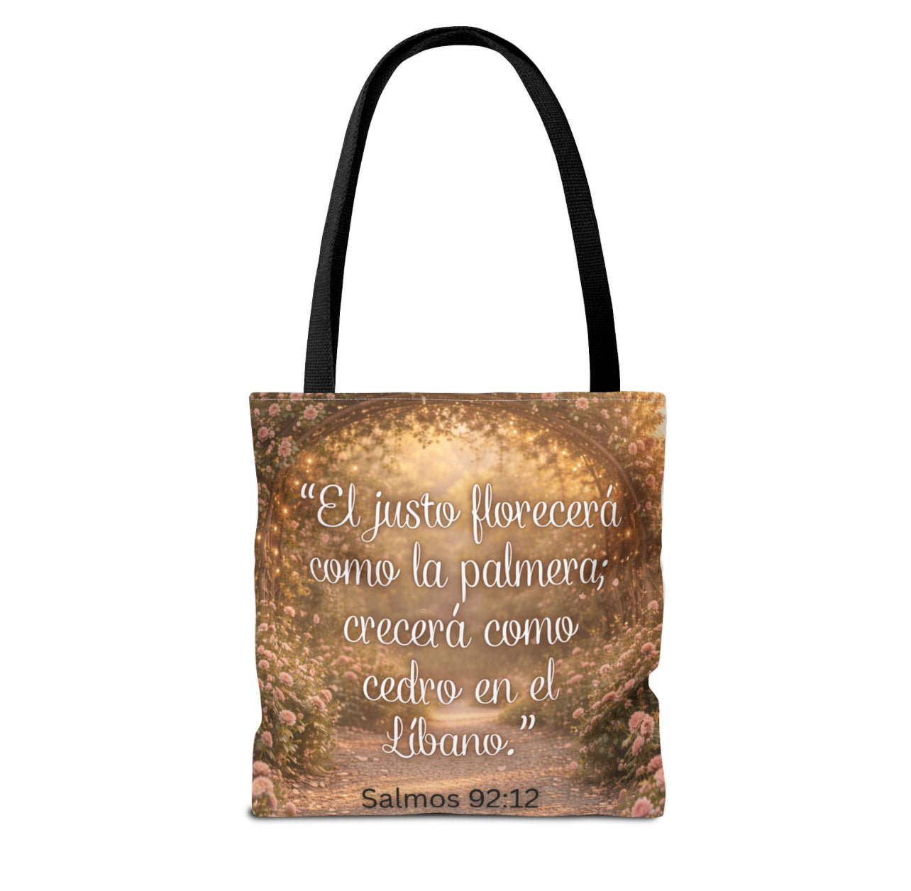 Tote Bag — Creada para florecer 🌸- Fe que florece ✨