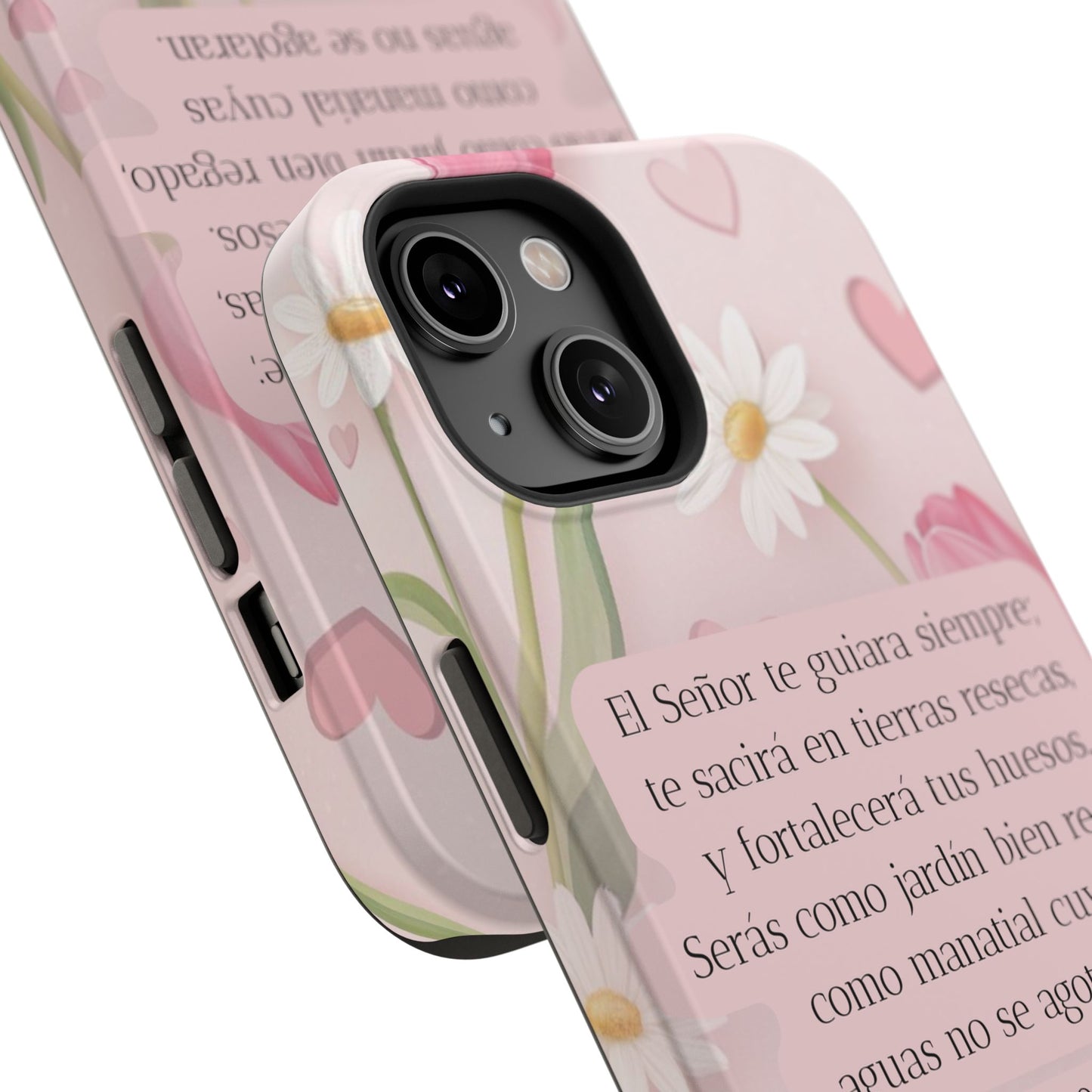 Funda iPhone “Fe que Florece” – Isaías 58:11 | Inspiración Cristiana Floral
