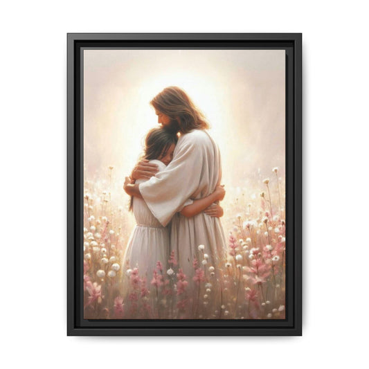 Framed Matte Canvas Print —“En Sus Brazos Florezco”