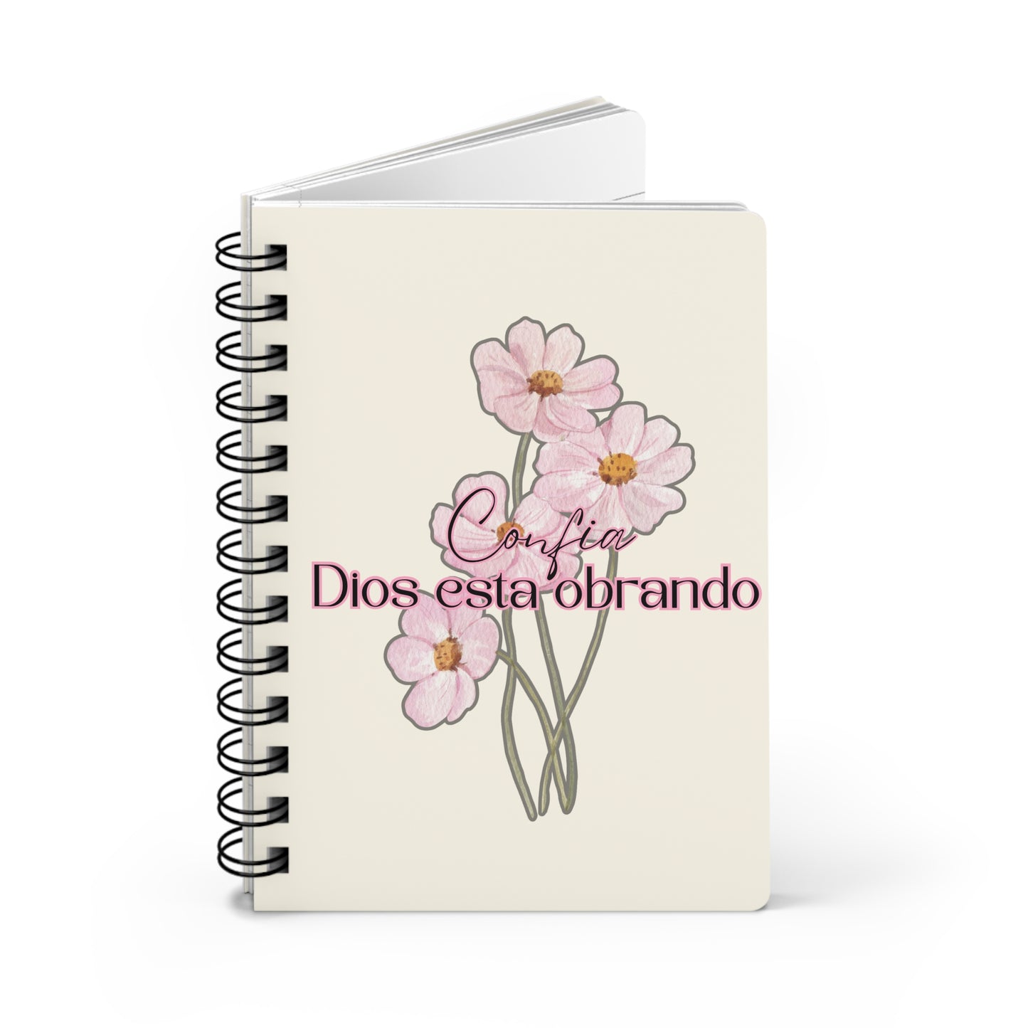 Spiral Journal — Libreta Devocional “Fe que Florece” – Confía, Dios está obrando