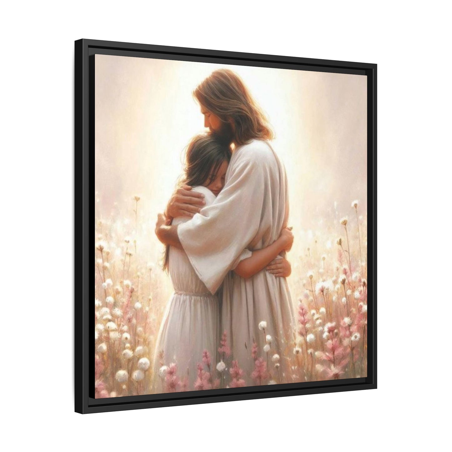 Framed Matte Canvas Print —“En Sus Brazos Florezco”