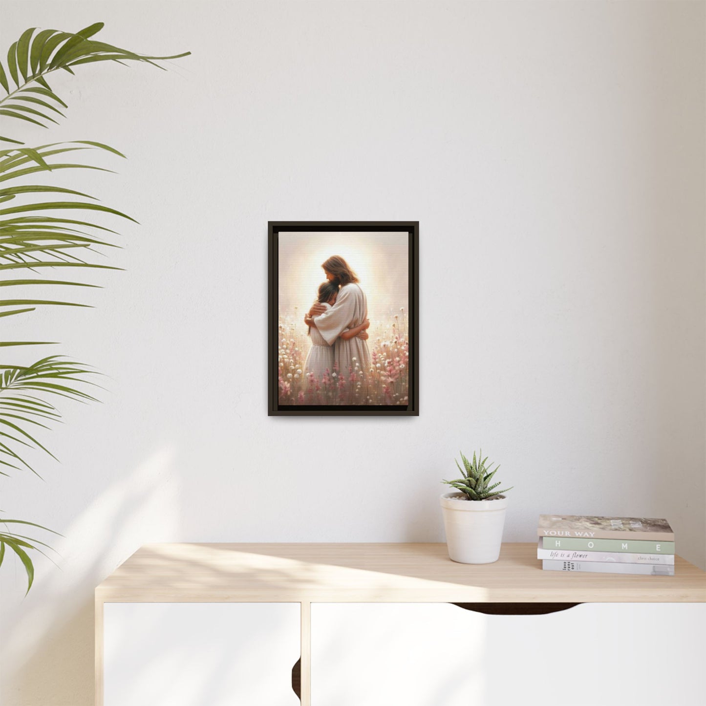 Framed Matte Canvas Print —“En Sus Brazos Florezco”